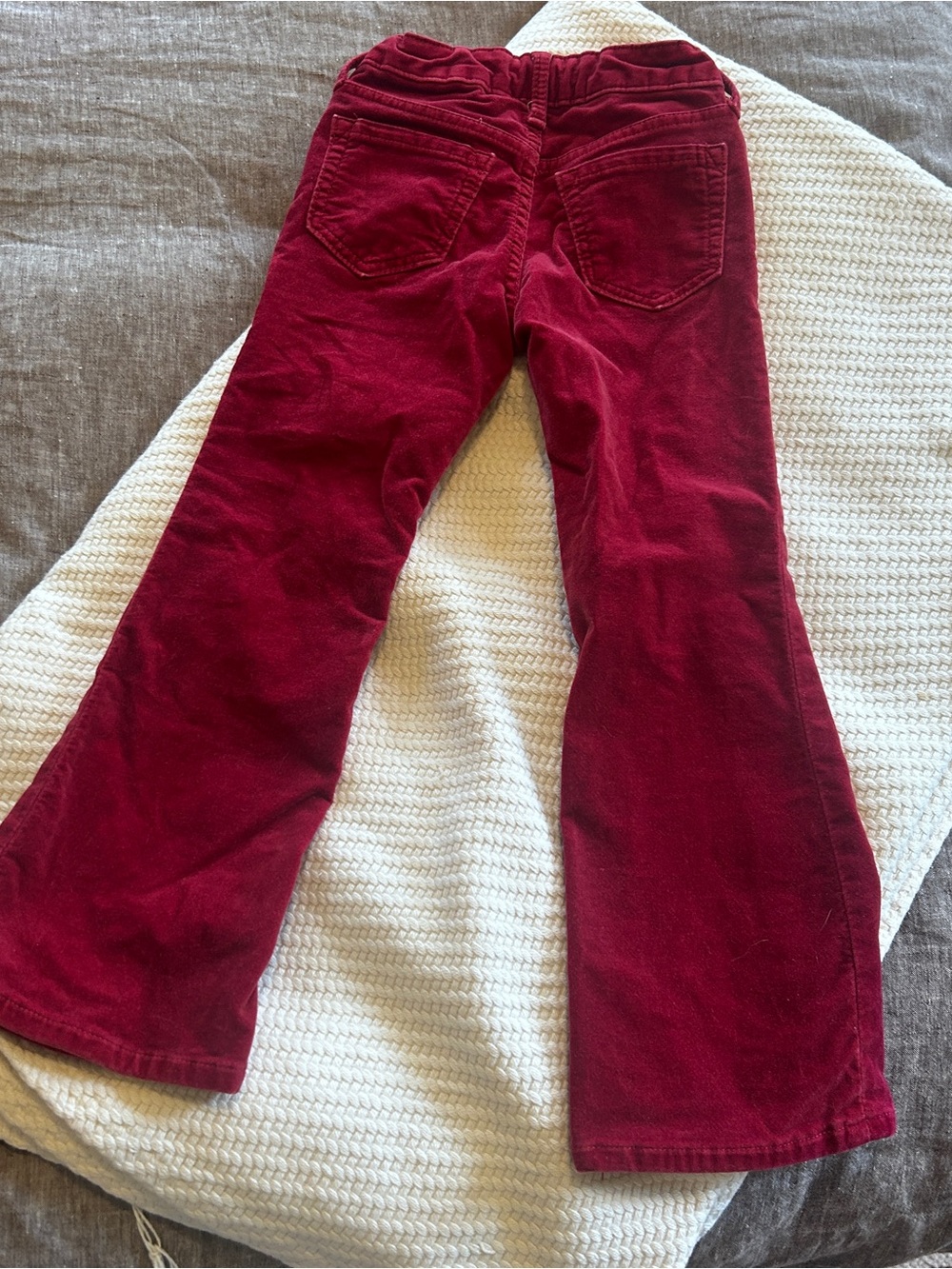 Kids Maroon Red Flare Pants